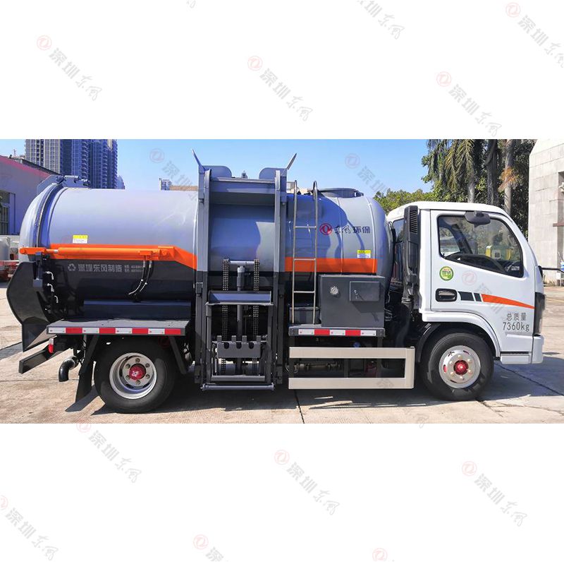 3T D6 Round Tank Kitchen Truck with Pusher Unloader